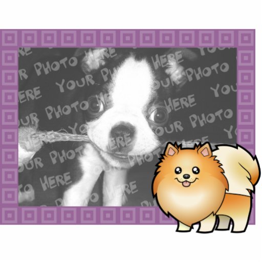 Cartoon Pomeranian Photo Frame Cut Out