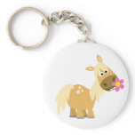 Cartoon Pony and Flower keychain