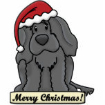 Cartoon Portuguese Water Dog Christmas Ornament photo sculptures