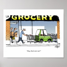 CARtoon print Grocery Carts