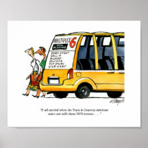 CARtoon print Minivan Multiplex