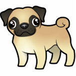 Cartoon Pug photo sculptures
