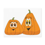 Cartoon Pumpkin Pair postcards