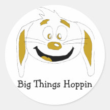 Cartoon Rabbit Hip Hop Fan Sticker