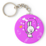 Cartoon Rabbit Jumping Rope - Pink keychains