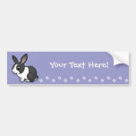 Cartoon Rabbit (uppy ear smooth hair) Bumper Stickers