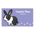 Cartoon Rabbit (uppy ear smooth hair) Business Card Templates