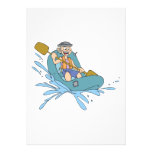 cartoon rafting grahic design personalized invitations