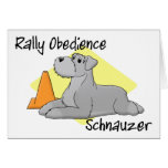 Cartoon Rally Obedience Schnauzer cards
