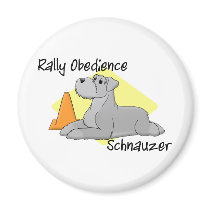 Cartoon Rally Obedience Schnauzer