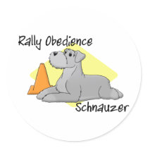 Cartoon Rally Obedience Schnauzer