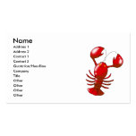 Cartoon red lobster business card template