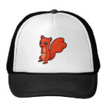 Cartoon Red Squirrel Mesh Hat