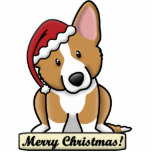 Cartoon Red & White Cardigan Welsh Corgi photo sculptures