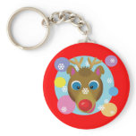 Cartoon Reindeer Keychain