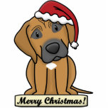 Cartoon Rhodesian Ridgeback Christmas Ornament photo sculptures