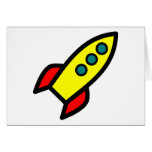 Cartoon Rocket Ship cards