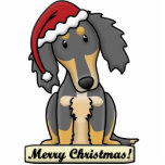 Cartoon Saluki Christmas Ornament photo sculptures