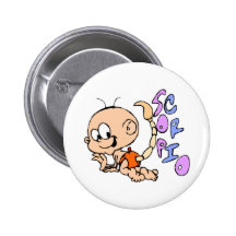 Cartoon Scorpio Pinback Buttons