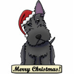 Cartoon Scottish Terrier Christmas Ornament photo sculptures
