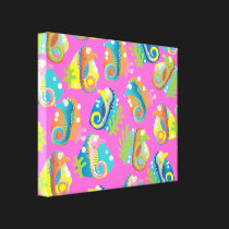 Cartoon Seahorses canvas prints