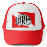 Cartoon Sergeant Major Dive Flag hats