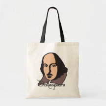 Cartoon Shakespeare Canvas Bag