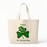 Cartoon Shamrock St. Patrick's Day Bag