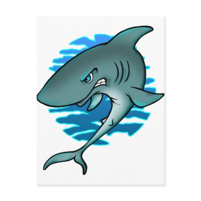 Cartoon Shark Postcards