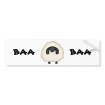 CARTOON SHEEP BUMPER STICKER
