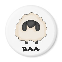CARTOON SHEEP FRIDGE MAGNET