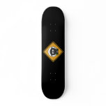 Cartoon Sheep Warning Sign Skateboard Deck