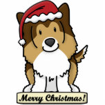 Cartoon Sheltie Christmas Ornament photo sculptures