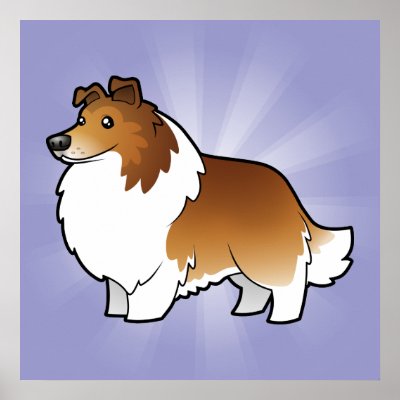 cartoon shetland sheepdog