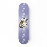 Cartoon Shih Tzu (puppy cut) skateboards