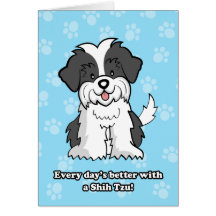 Cartoon ShihTzu Greeting Card
