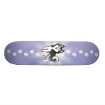 Cartoon Siberian Husky / Alaskan Malamute Skateboard