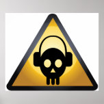 Cartoon Skull DJ posters