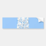 CARTOON SKULLS BABY BLUE WHITE LAYERED DIGITAL VEC BUMPER STICKER