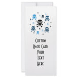 Cartoon Skulls Collage - Blue rack cards