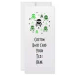 Cartoon Skulls Collage - Green rack cards