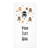 Cartoon Skulls Collage - Orange
