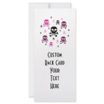 Cartoon Skulls Collage - Pink rack cards