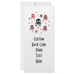 Cartoon Skulls Collage - Red rack cards