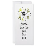 Cartoon Skulls Collage - Yellow rack cards