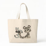 Cartoon Snow Leopard and Cubs Bag