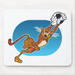 Cartoon Soccer Cheetah Mouse Pads