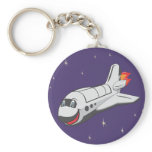 Cartoon Space Shuttle keychains