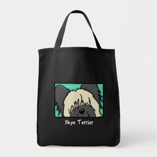Cartoon Square Skye Terrier Bags