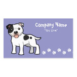 Cartoon Staffordshire Bull Terrier Business Card Templates